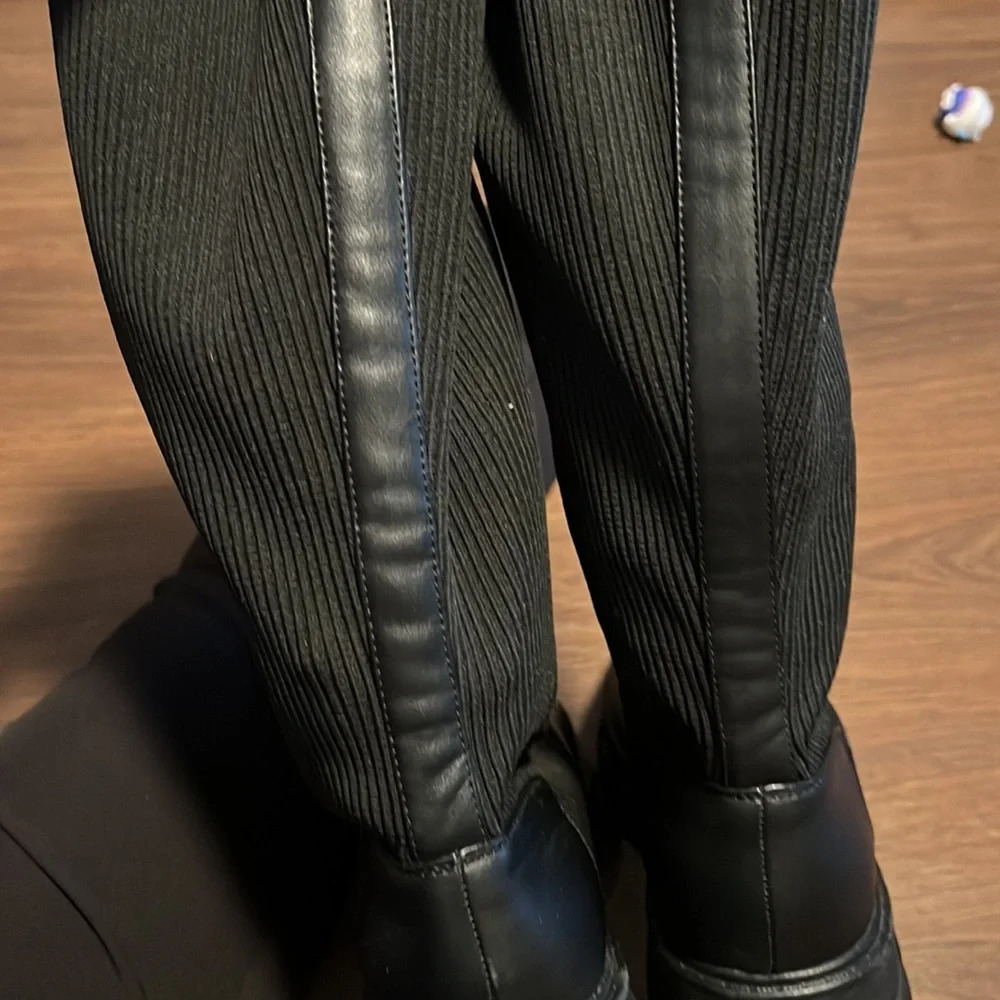 Call It Spring Studded Boots . Black W M 6 - Picture 9 of 12